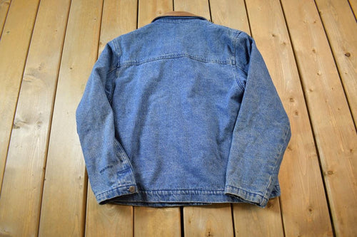 Vintage 2000s Woolrich Fleece Lined Denim Trucker Jacket