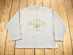 Vintage 1990s Green Bay Packers NFL Quarter Zip Crewneck Sweatshirt