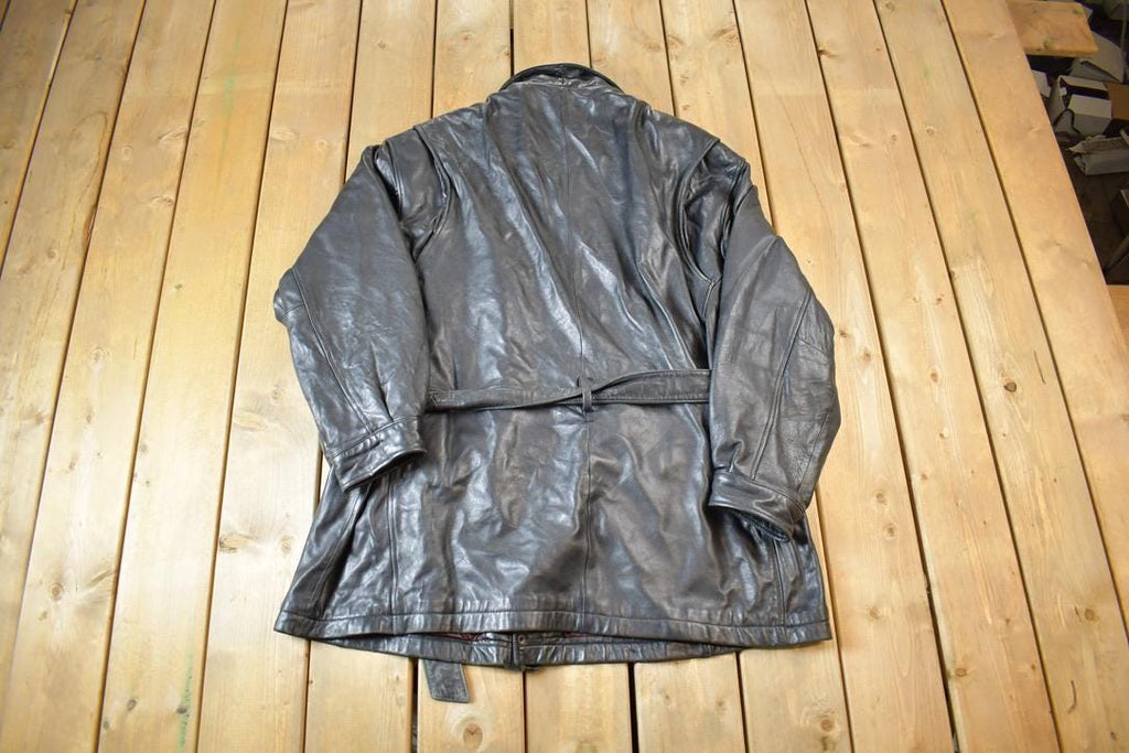 Vintage 1990s Pelle Studio Leather Waist Coat - 3X