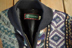 Vintage 1990s Tosani 3D Cable Knit Zip Up Sweater Jacket  Vintage 90s Crewneck  Abstract Patterns  Knit Crewneck  Streetwear