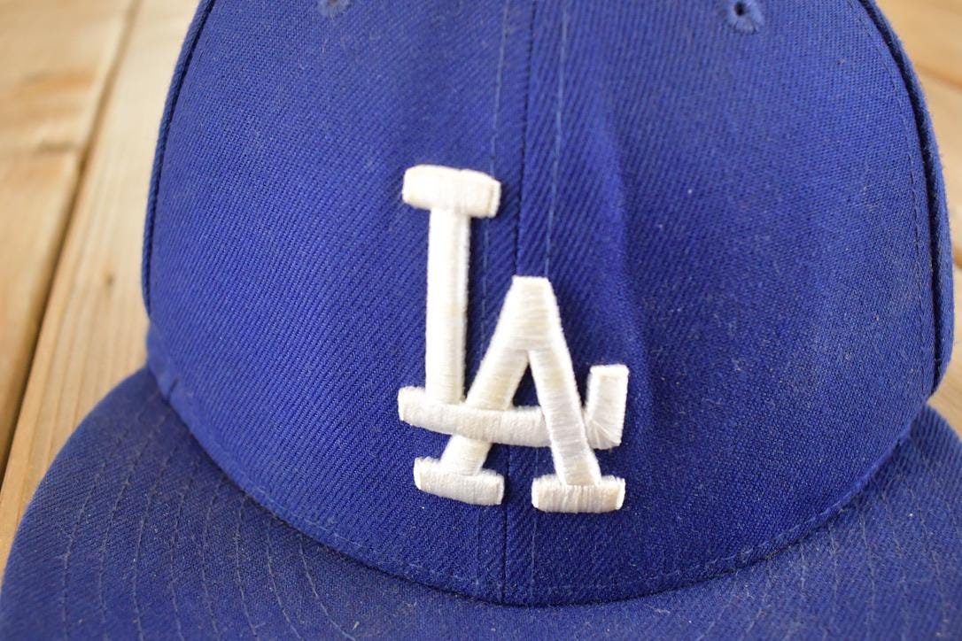 Vintage 1990s LA Dodgers Fullback Hat / 90's Embroidered Los Angeles Cap