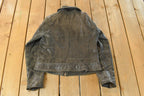 Vintage Y2K Zoul Washed Leather Biker Jacket Women's Small / Moto Motorcycle / Heavyweight Coat / 90s Leather Jacket / Racing