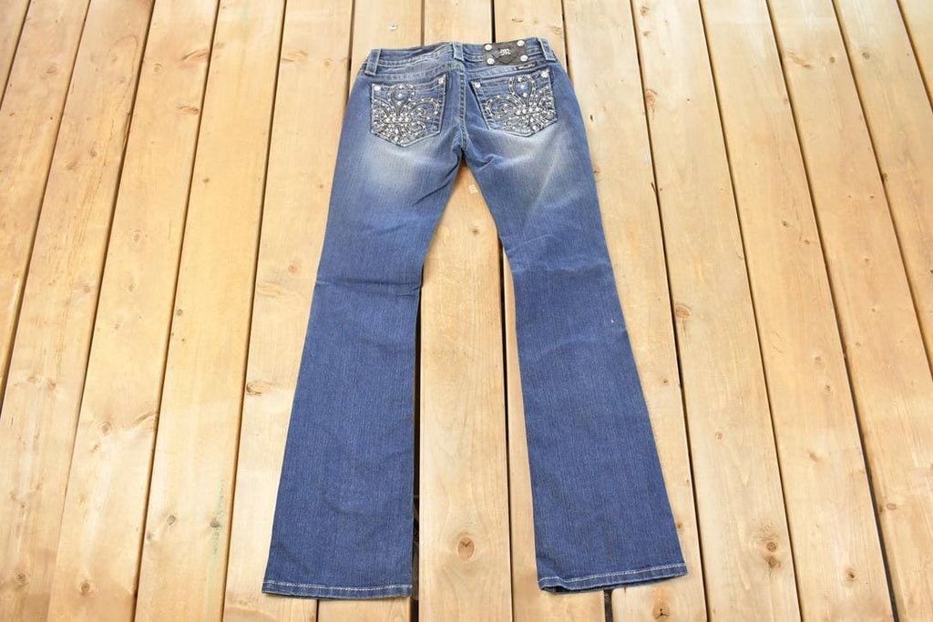 Vintage Deadstock Y2K Miss Me Bedazzled Low Rise Jeans Women's Size 26x31