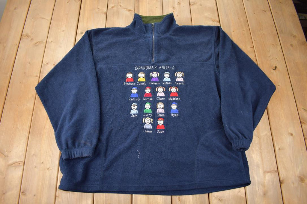 Vintage 1990s Grandma's Angels Embroidered Fleece Sweater Size XXL