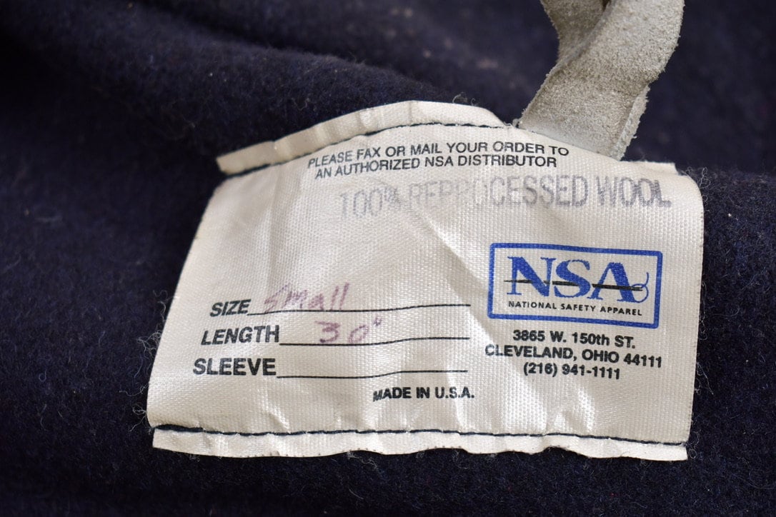 Vintage 1980s NSA Wool Jacket / 100% Reprocessed Wool / Made in USA / Vintage Wool Coat / Casual Wear / Streetwear / Winter Jacket