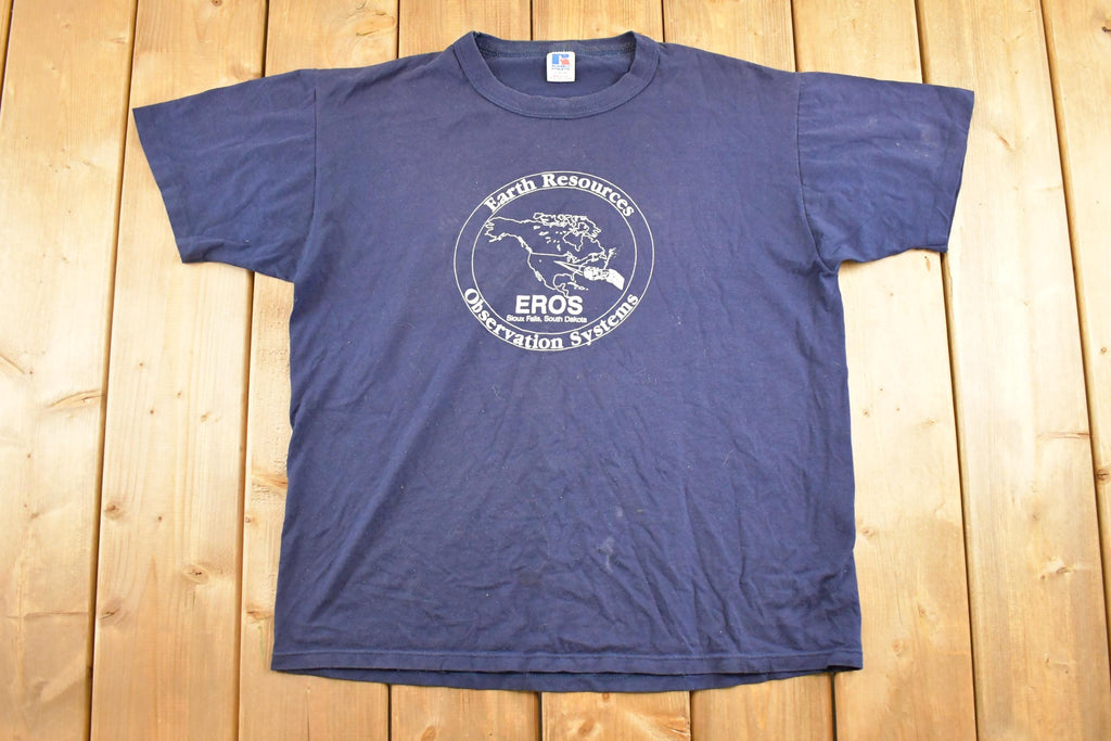Vintage 1980's Earth Resources Observation Systems Souvenir Travel T-Shirt Mens L