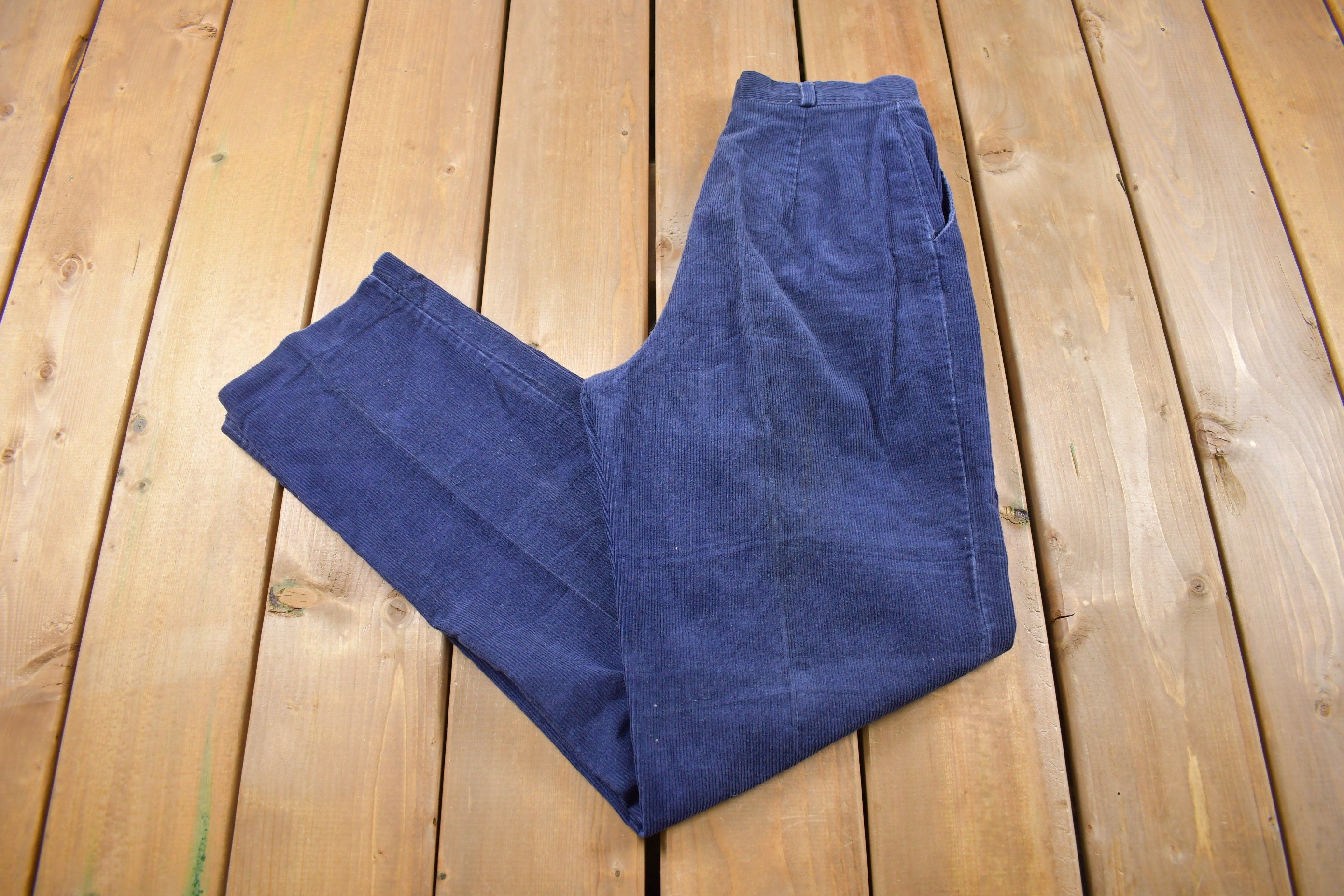 Vintage 1980's Pleated Corduroy Pants 26 x 31