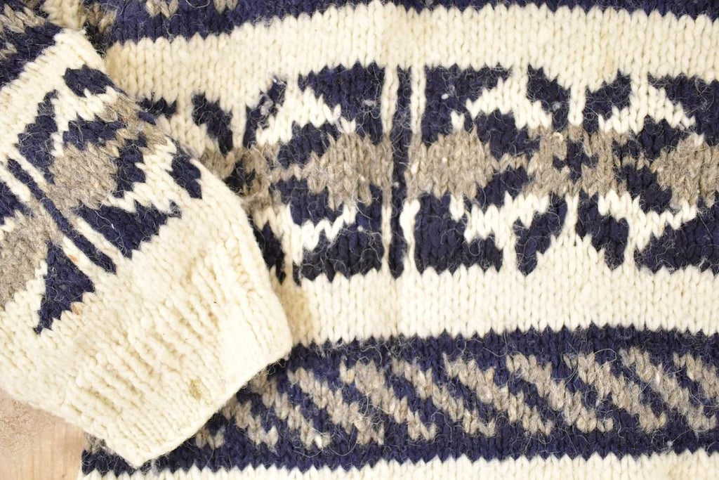 Vintage 1990s Quichua Maqui Wool Knit Crewneck Sweater Women's L