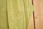 Vintage 1990s R & R Casuals Blank Green Button Up Shirt