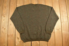 Vintage 1990s Tricots St Raphael Knit Brown Sweater  Vintage 90s Crewneck  All Over Pattern  Basic  Sweatshirt  Abstract Pattern