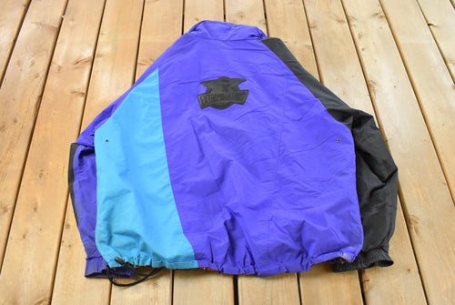 Vintage 1990s Kemper Clothing Ski Snowboard Anorak Jacket Men's XL / Abstract Pattern Art Print / Athletic Winter
