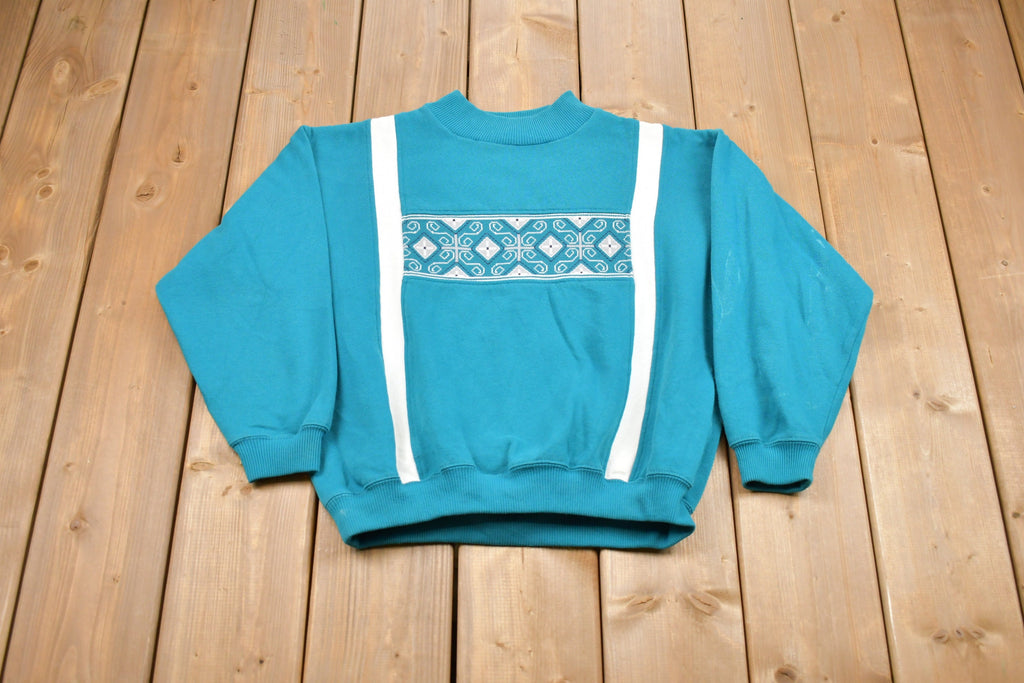 Vintage 1990s Geometric Design Crewneck Sweatshirt