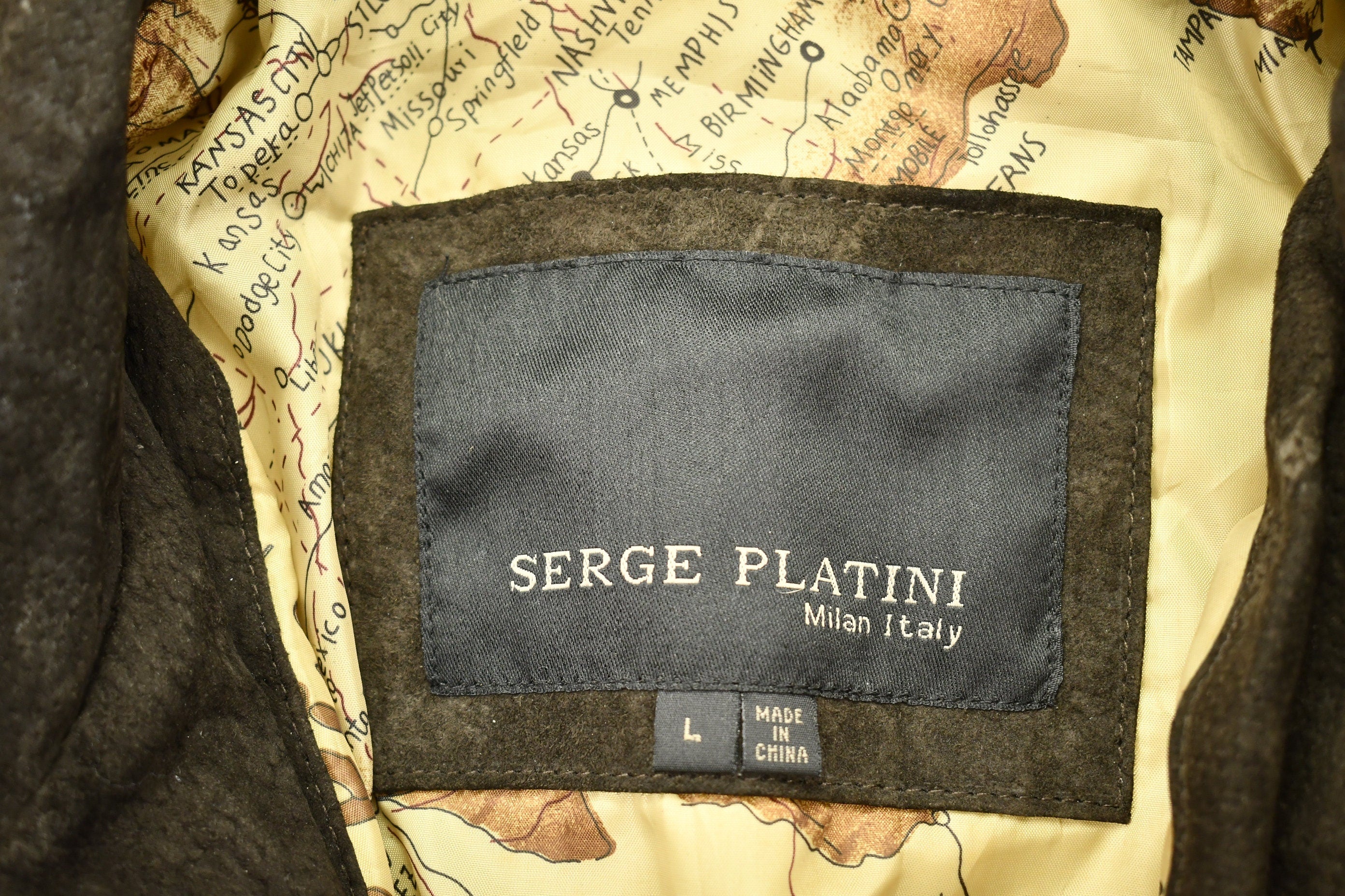 Vintage 1990s Serge Platini Suede Leather Jacket