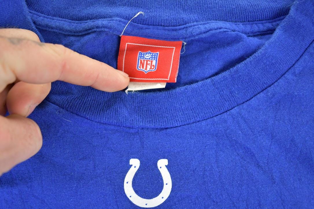 Vintage 1990s Indianapolis Colts NFL Graphic Long Sleeve T-Shirt Made In USA