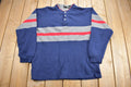 Vintage 1990s Blank Henley Sweatshirt