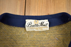 Vintage 1960s Butter Knit Women's Blouse Vest Shirt  Button Up  True Vintage  Plaid Vest  Wool Blend