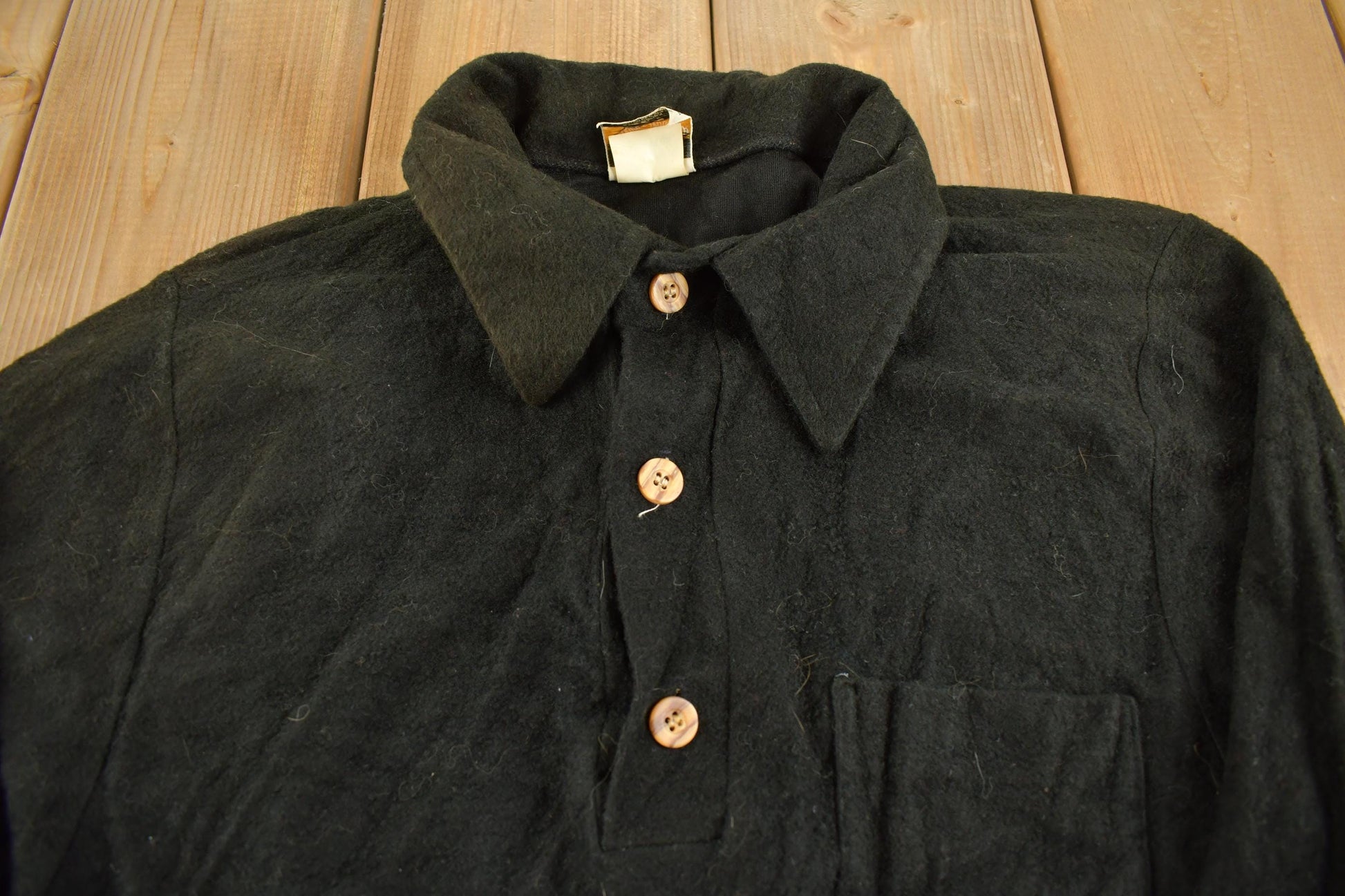 Vintage 1970s Long Sleeve Polo Shirt Made In USA