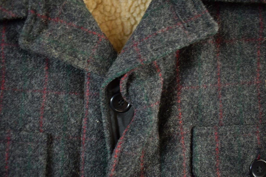 Vintage 1970s Bemidji Woolen Mills Sherpa Lined Wool Jacket Men's XL
