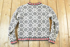 Vintage 1990s LL Bean Knit Abstract Pattern Crewneck Sweater Womens XS
