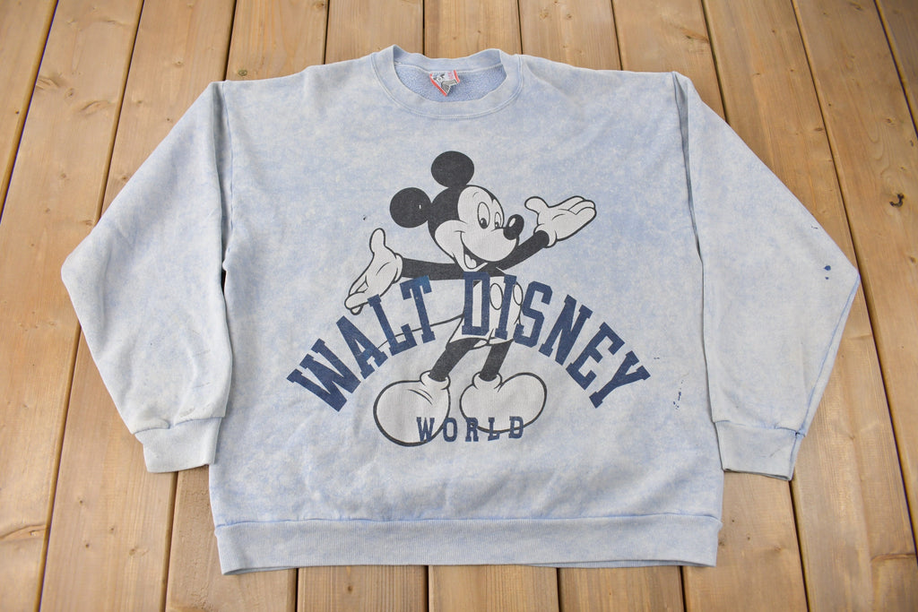 Vintage 1990s Mickey Mouse Walt Disney World Disney Designs Crewneck Made In USA