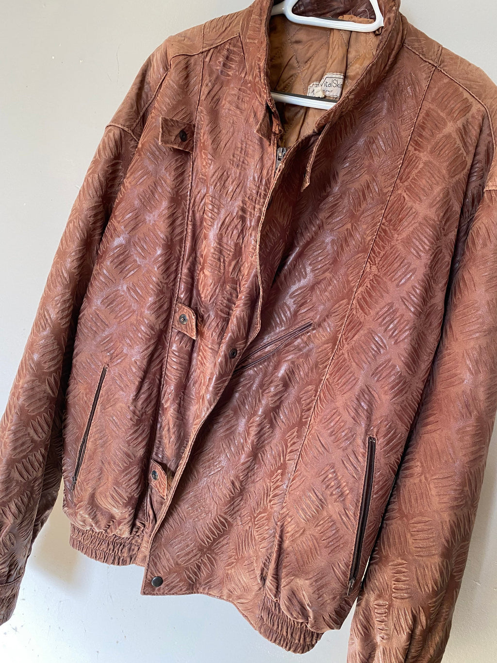 Vintage 1990s Leather Bomber Jacket