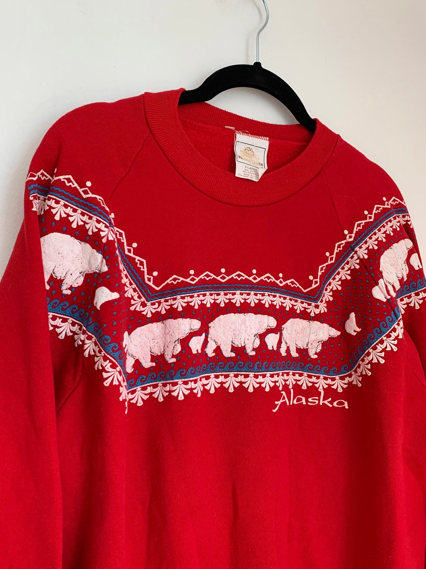 Alaska Sweatshirt , Polar Bears , Vintage Alaska , 80s Travel , Vintage Tourism , Holiday Sweater