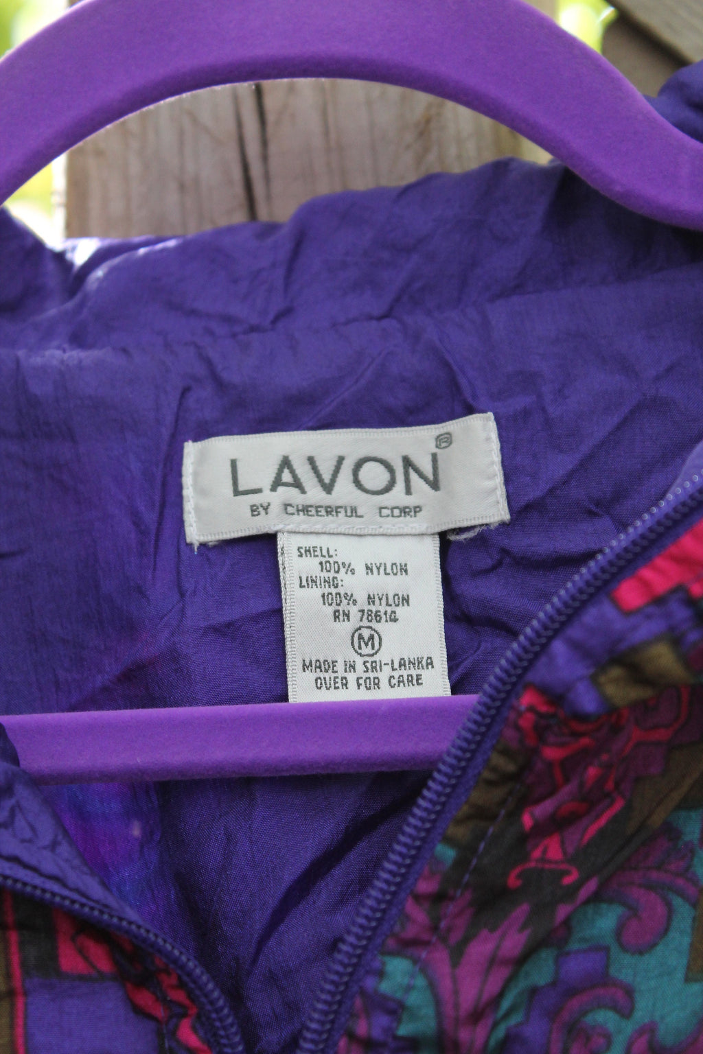 Vintage 1990s Lavon All Over Print Windbreaker