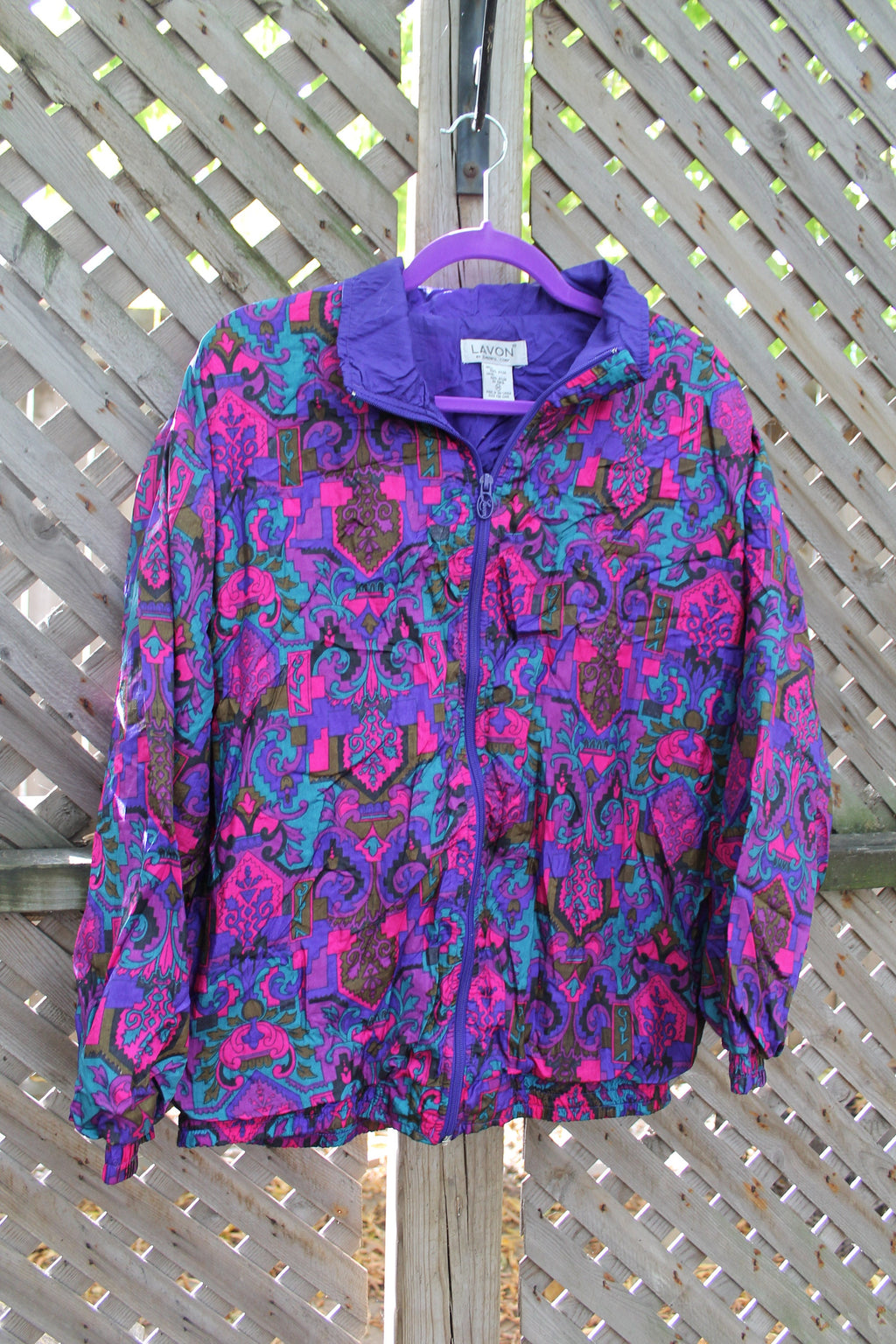 Vintage 1990s Lavon All Over Print Windbreaker