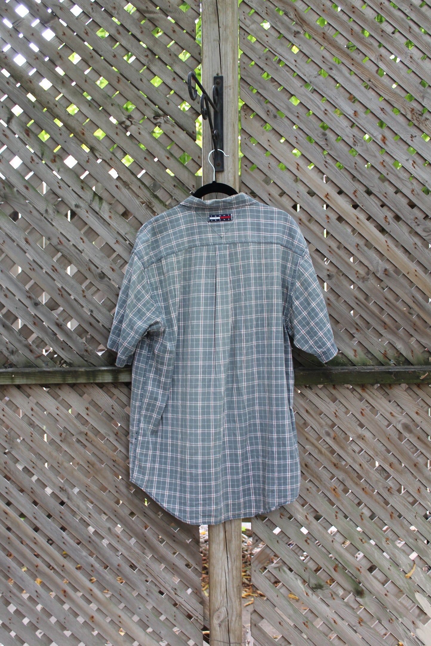 Vintage 1990S Tommy Hilfiger Tommy Jeans Button Up Plaid Shirt / Tommy Hilfiger / 90s / Utility Shirt / Vintage Button Up