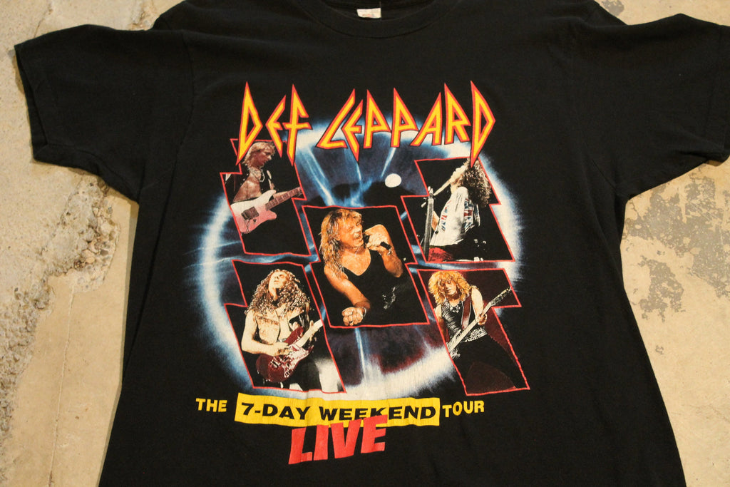 Vintage 1992 Def Leppard The 7-Day Weekend Tour Band Tee