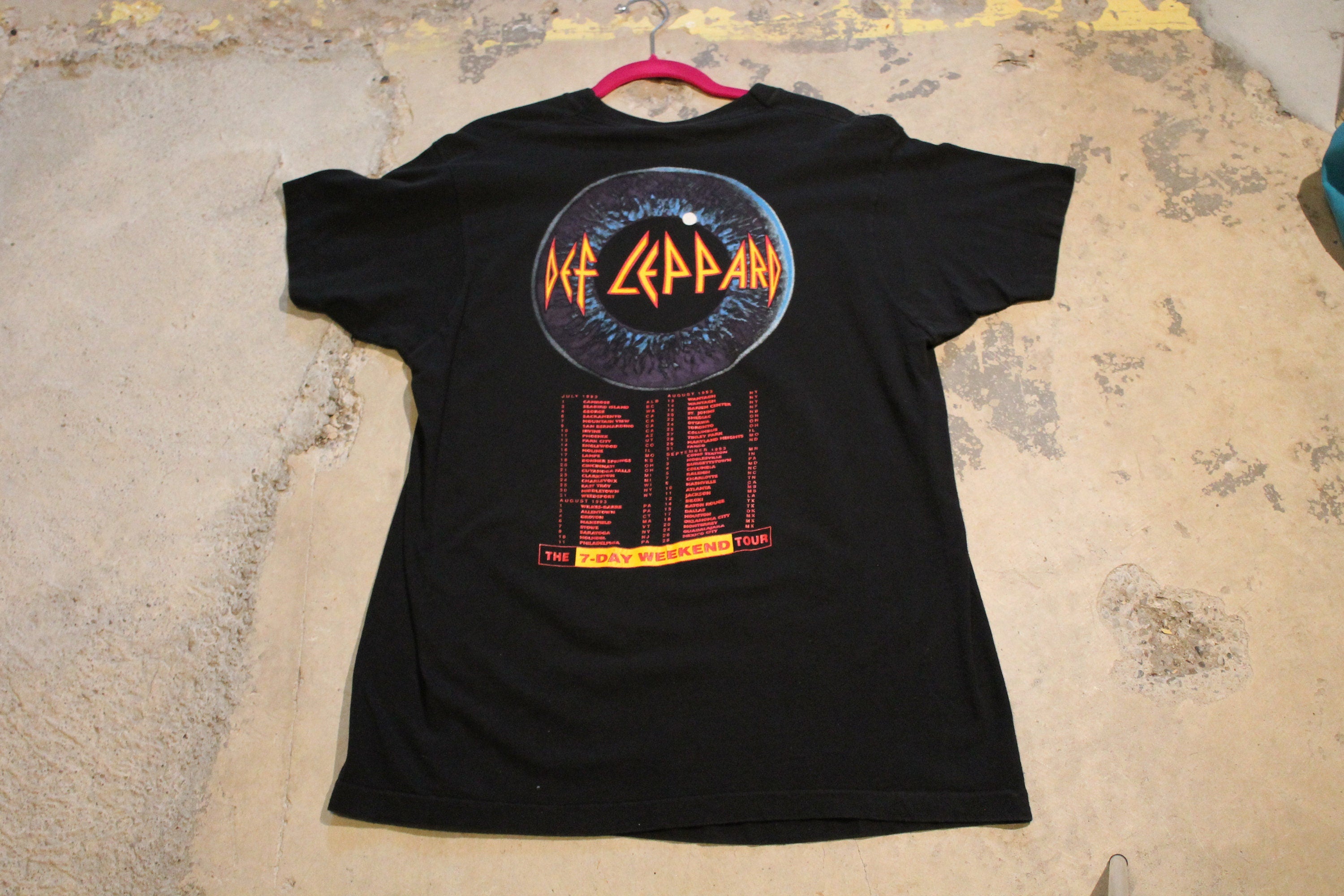 Vintage 1992 Def Leppard The 7-Day Weekend Tour Band Tee