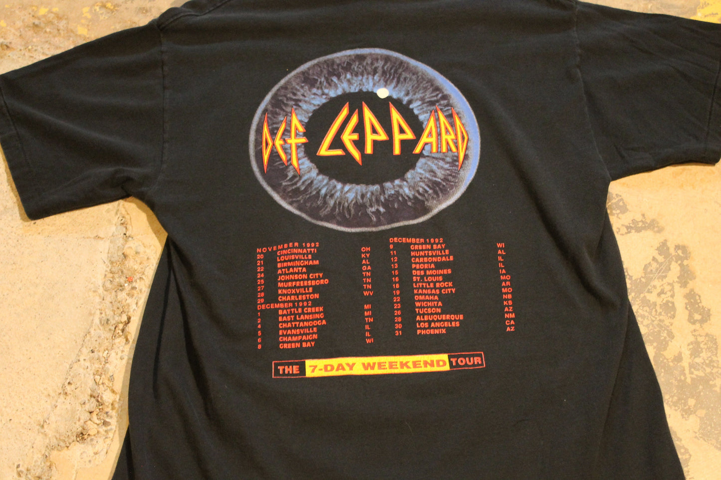 Vintage 1993 Def Leppard Adrenalize Album Promo The 7-Day Weekend Tour T Shirt / 90s Concert / Tour Graphic