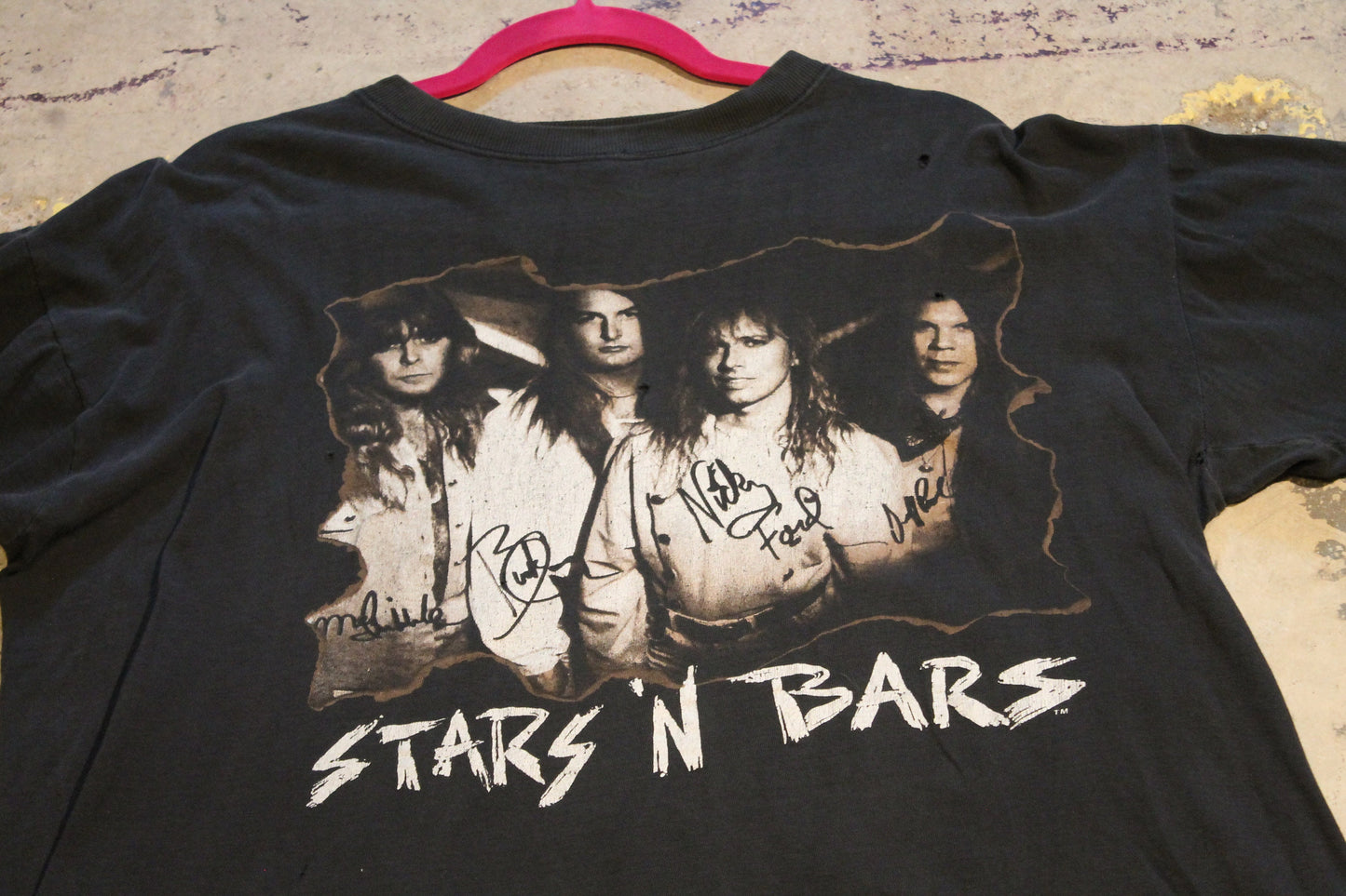 Vintage 1990s Stars N Bars Rebel Metal Graphic T Shirt / Band Tee / 80s / 90s / Made In France