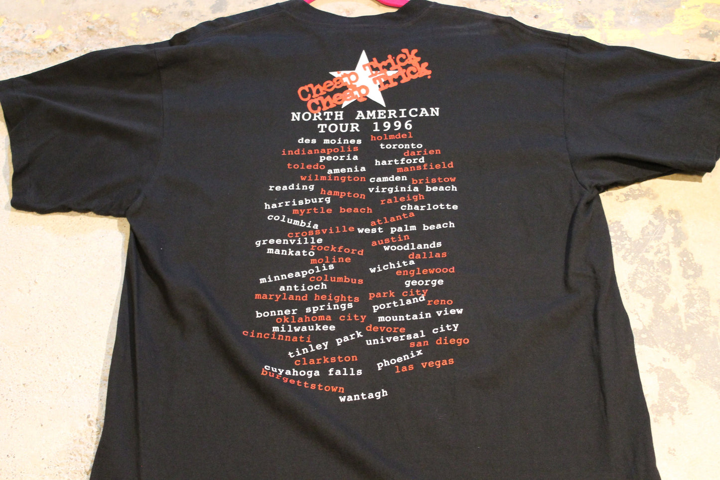 Vintage 1996 Cheap Trick North American Tour Promo T Shirt / American Rock Music / Winterland / Made In USA / Single Stitch