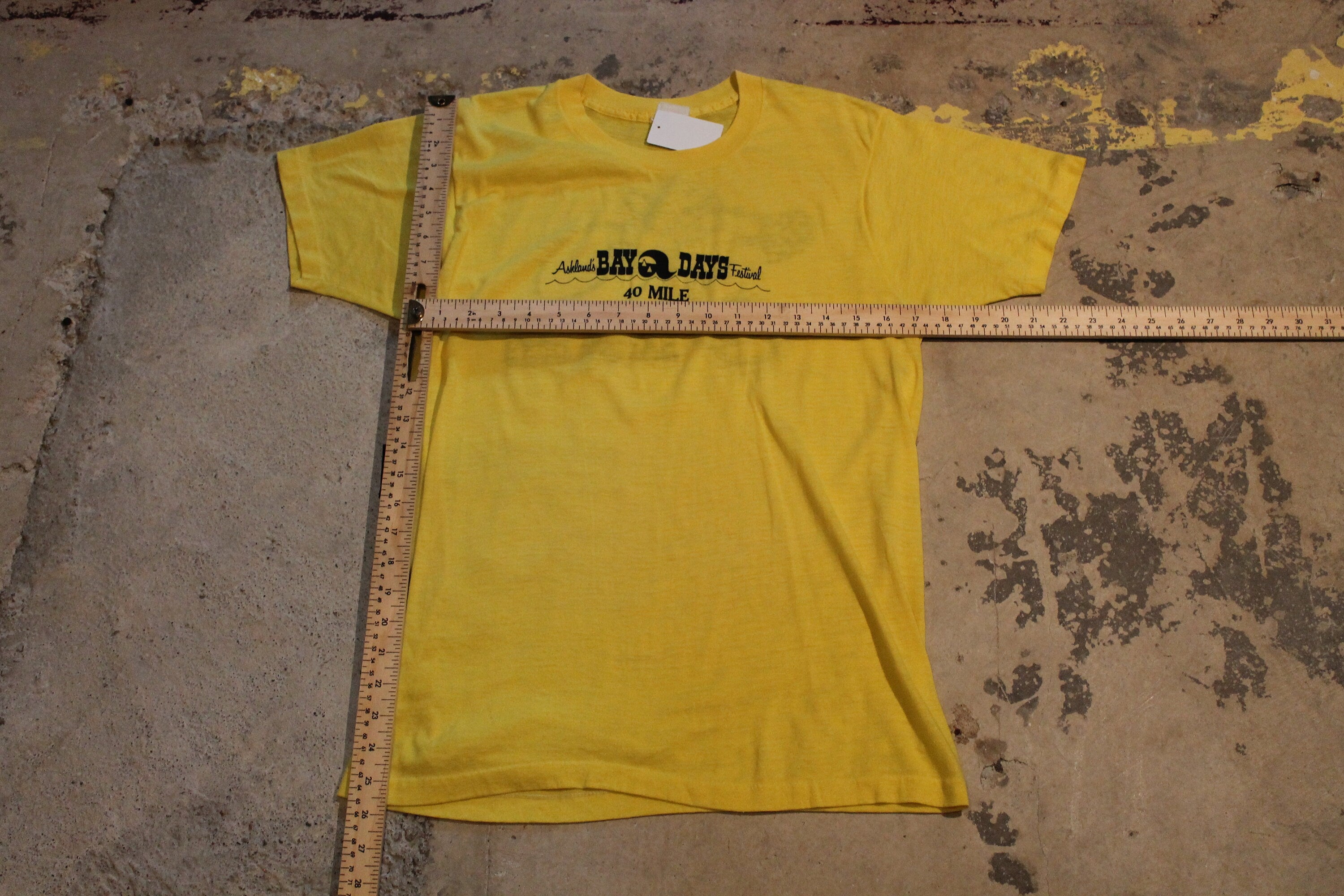 Vintage 1970s 40 Mile Bicycle Touring Race Bay Days Festival T-Shirt