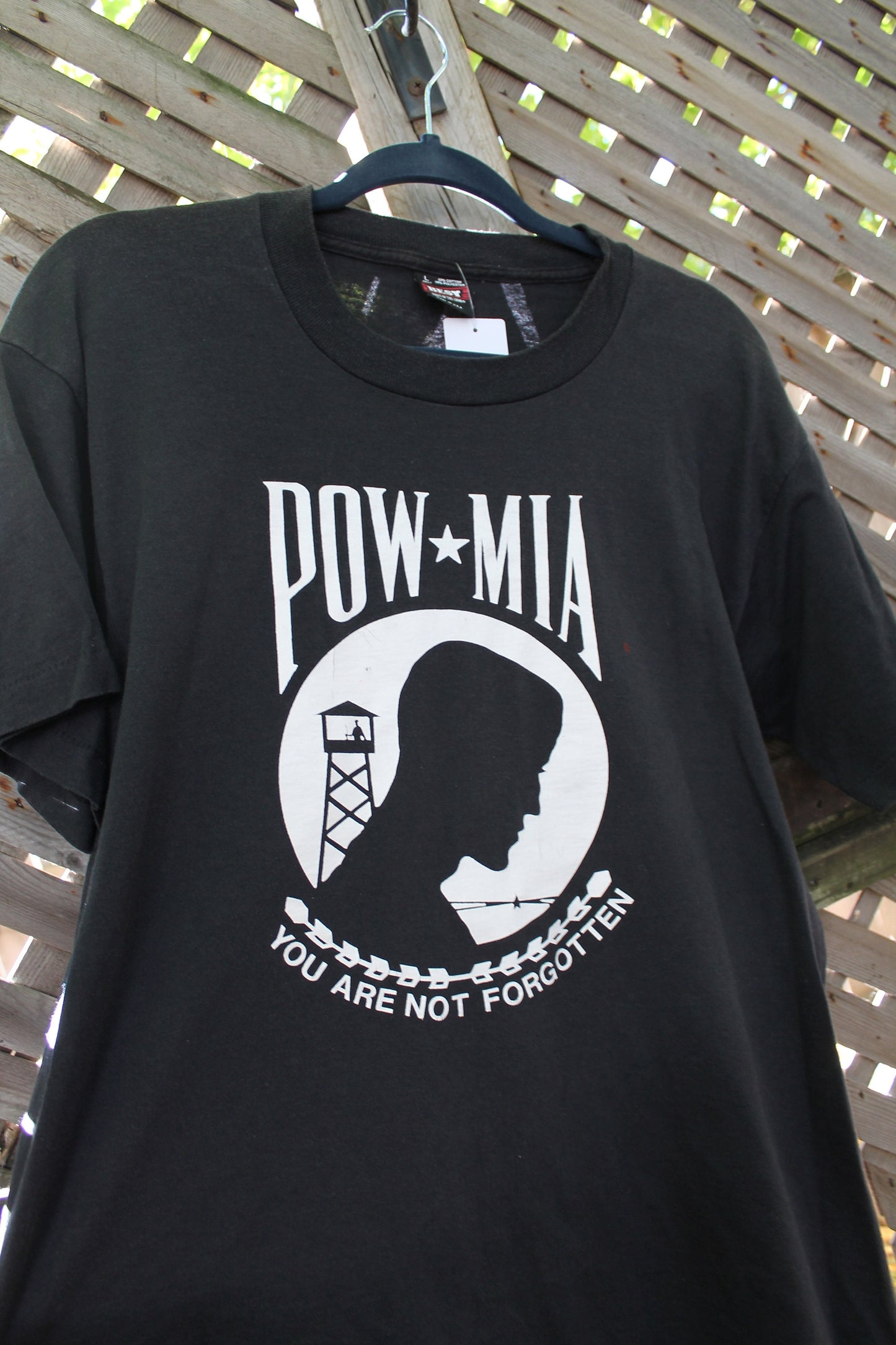 Vintage 1990s POW MIA You Are Not Forgotten T Shirt