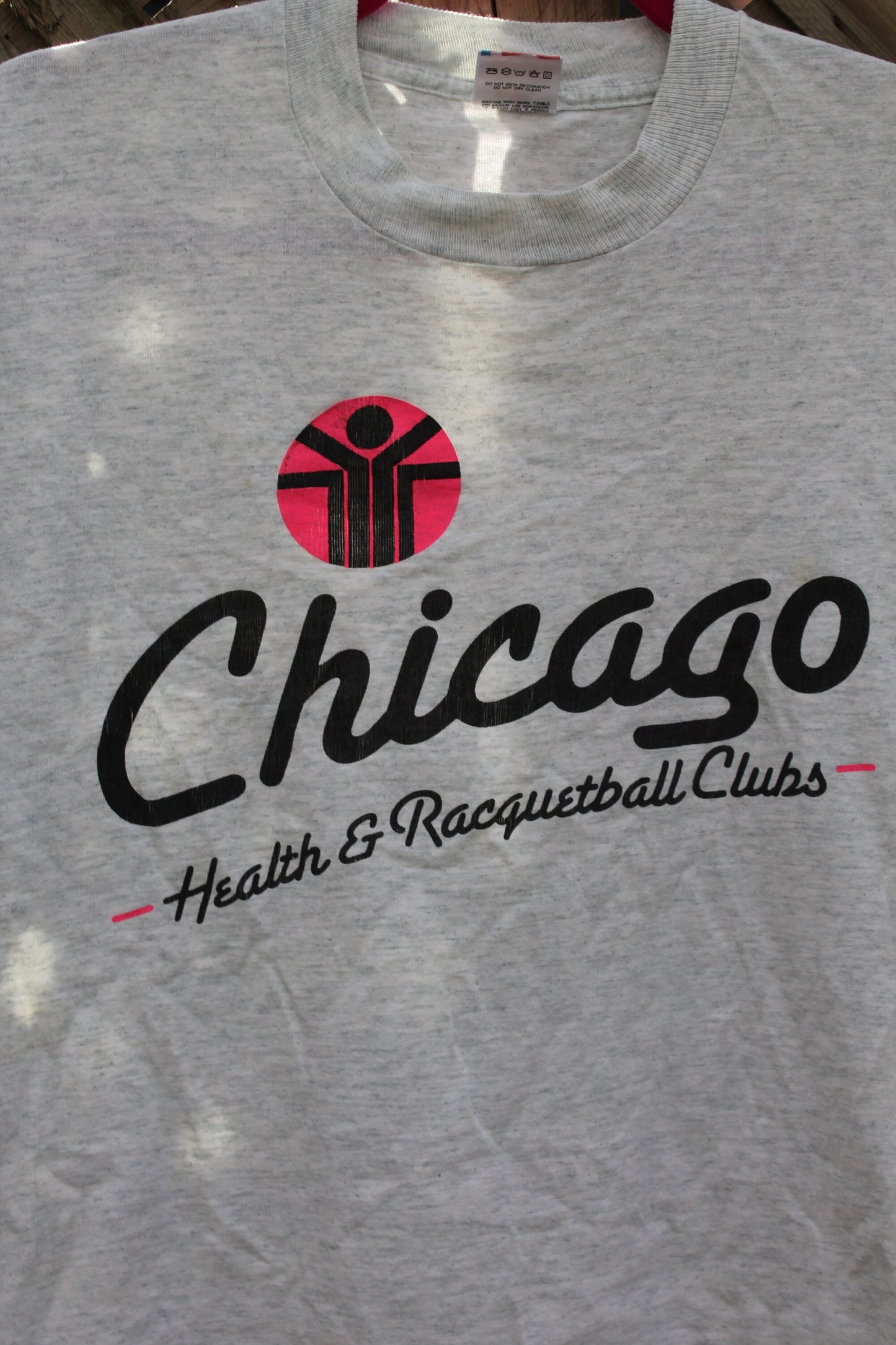 Vintage 1990s Chicago Health And Racquetball Club Graphic T Shirt /Sportswear / Streetwear / Made In USA / Single Stitch Tee