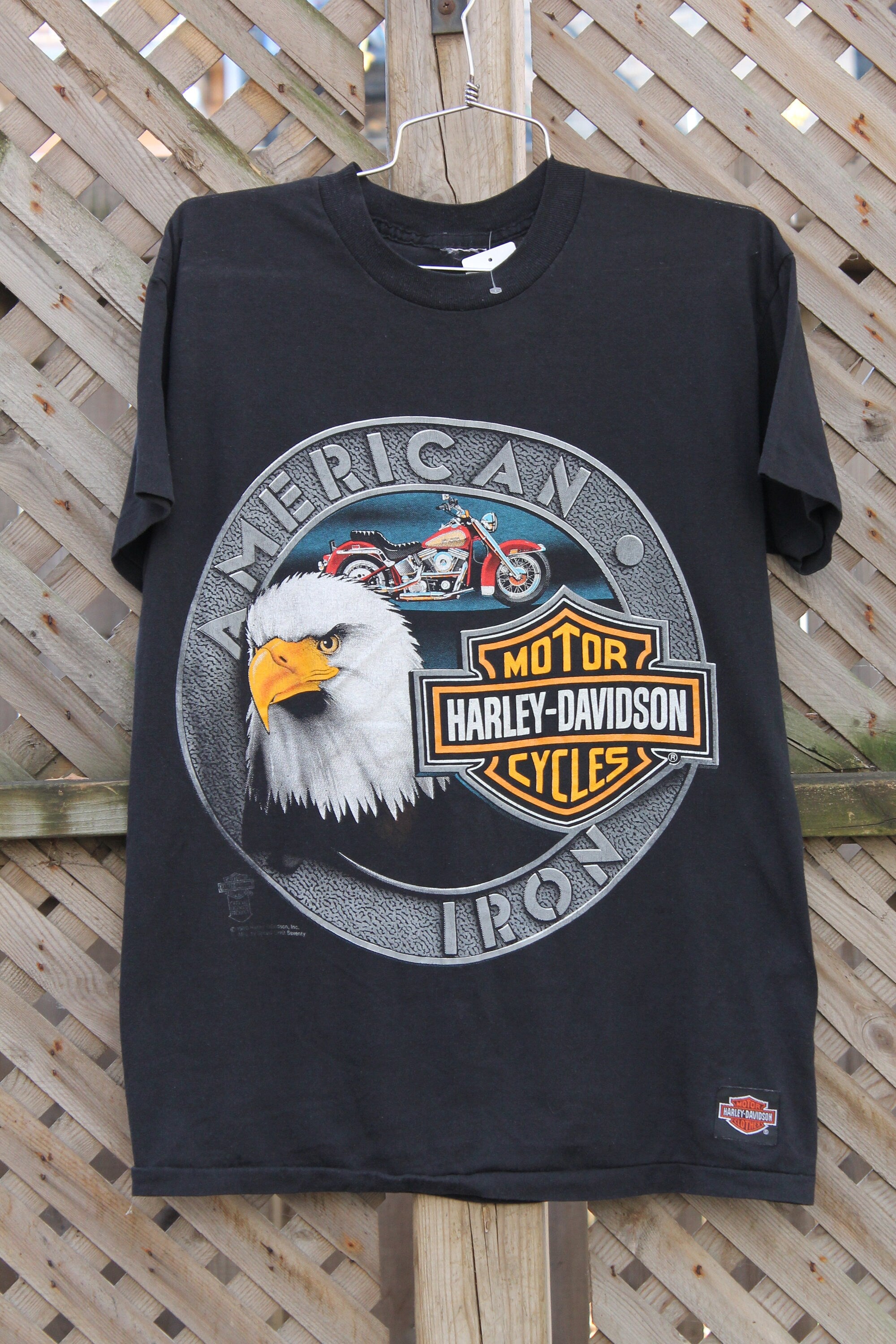 Vintage 1980 Harley Davidson Motorcycles American Iron T Shirt