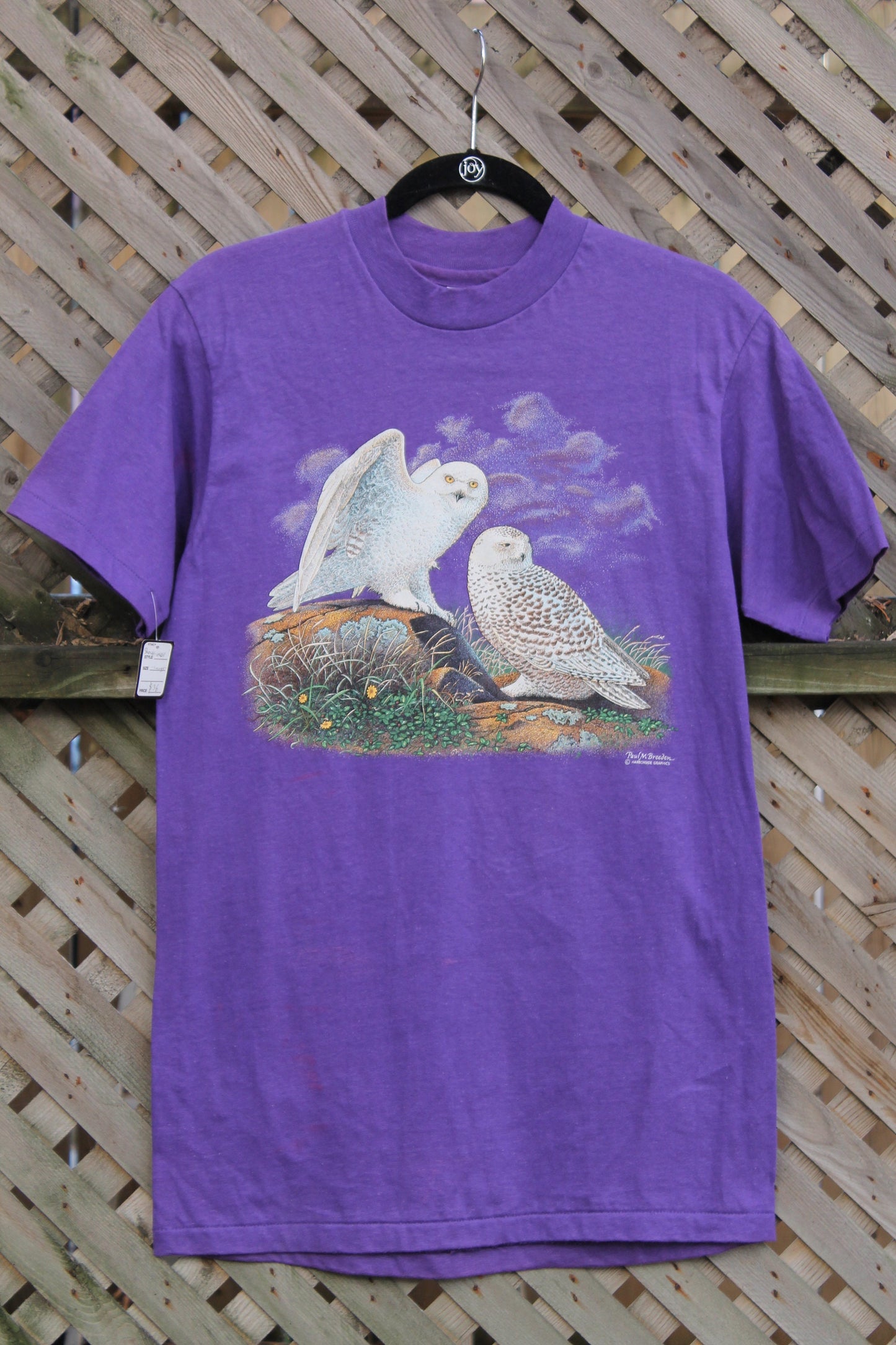 Vintage 1980s White Owl Theme Graphic T-Shirt