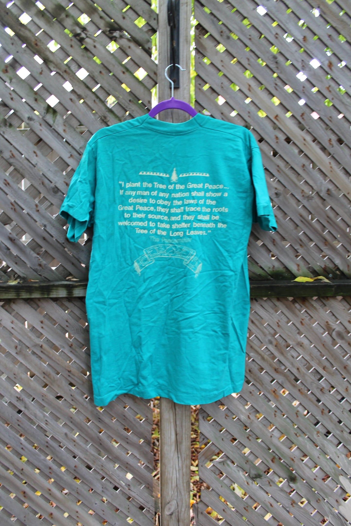 Vintage 1990s The Peacemaker American Wilderness Theme T-Shirt / Bald Eagle / Single Stitch / Made In USA