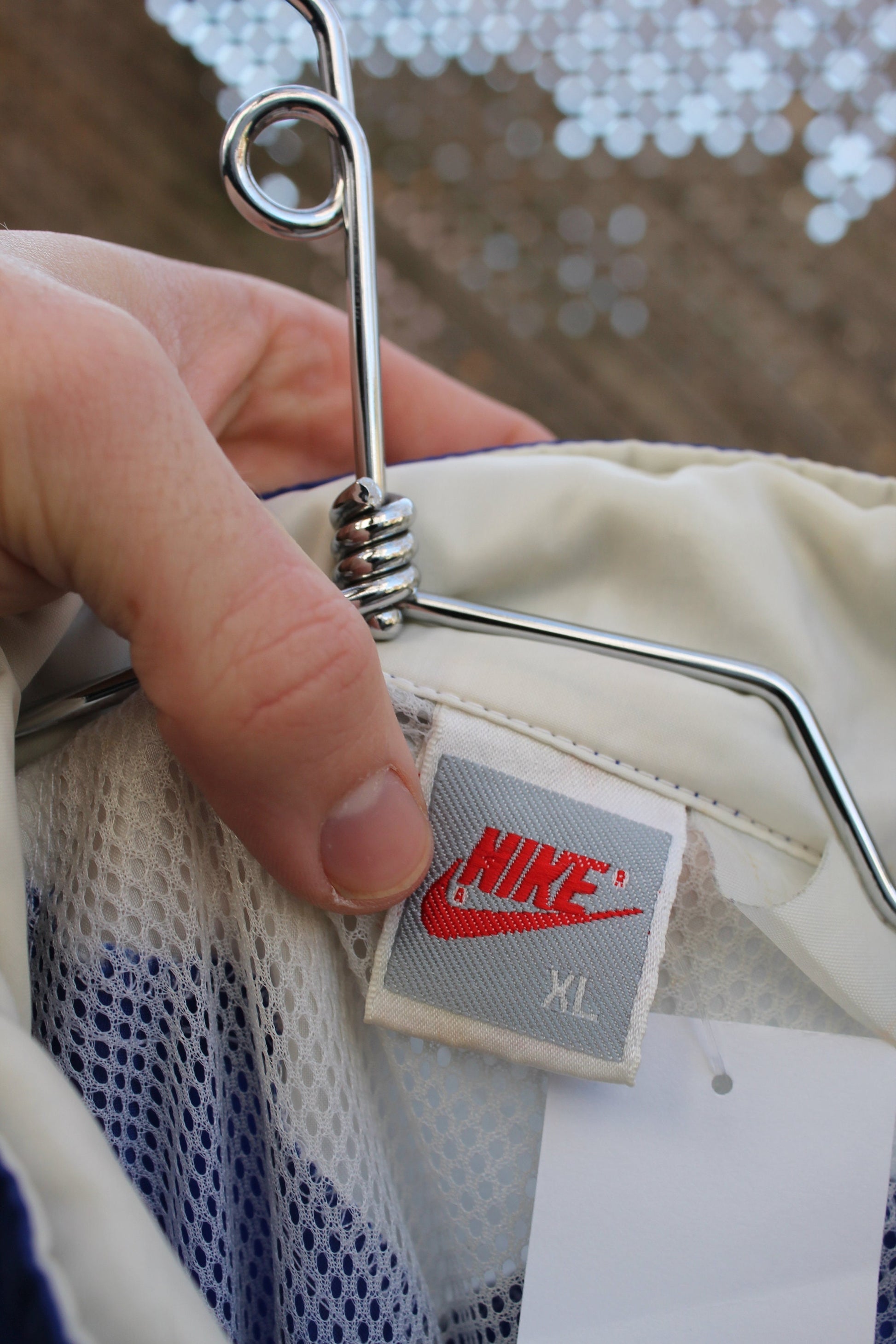 Vintage 1990s Nike Grey Tag Color Block Windbreaker Jacket