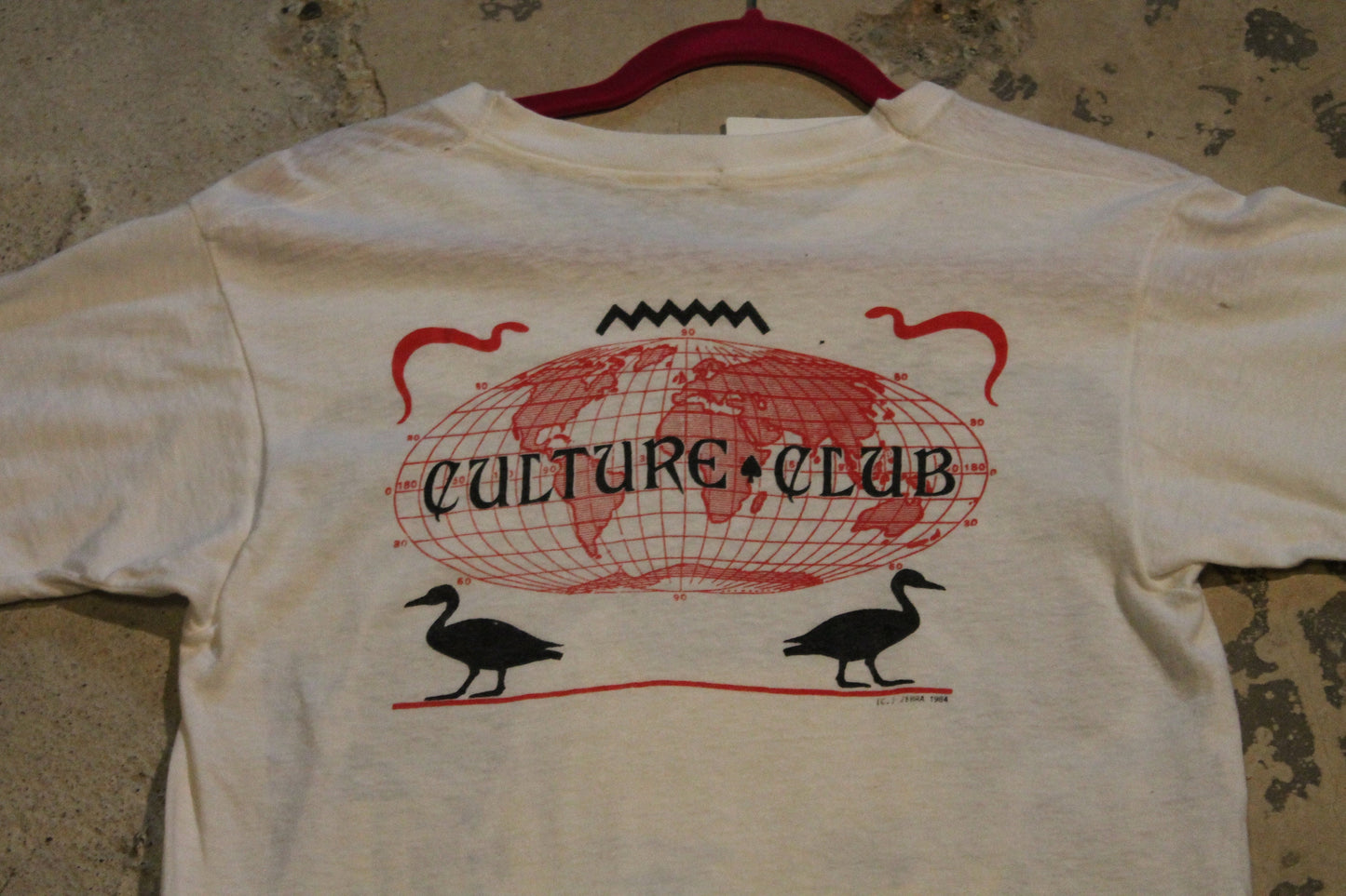 Vintage 1984 Culture Club Graphic Band T Shirt / Music Promo / Concert Tee / 80s / Made In USA / Single Stitch