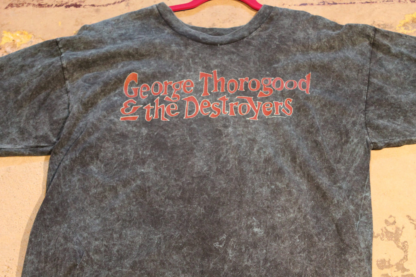 Vintage 1995 George Thorogood & The Destroyers Tie Dye Band Tee / Vintage Music T-Shirt / Pitbull Dog / Fruit Of The Loom / Made In USA