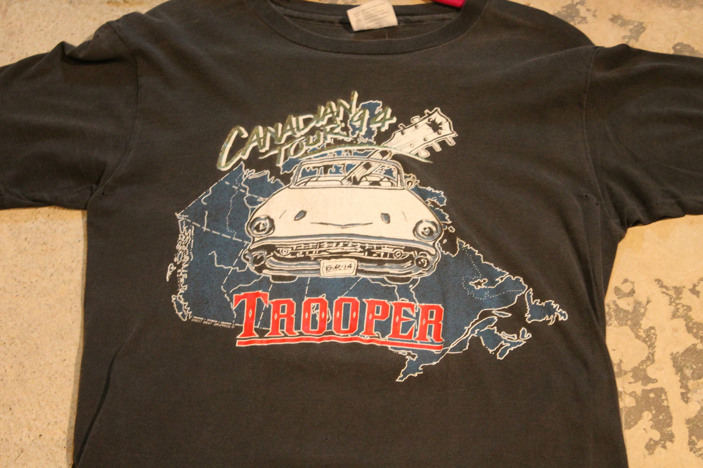 Vintage 1994 Trooper Canadian Tour Graphic T Shirt / Canada Map Graphic / Ten Album Promo / Made In USA / Single Stitch