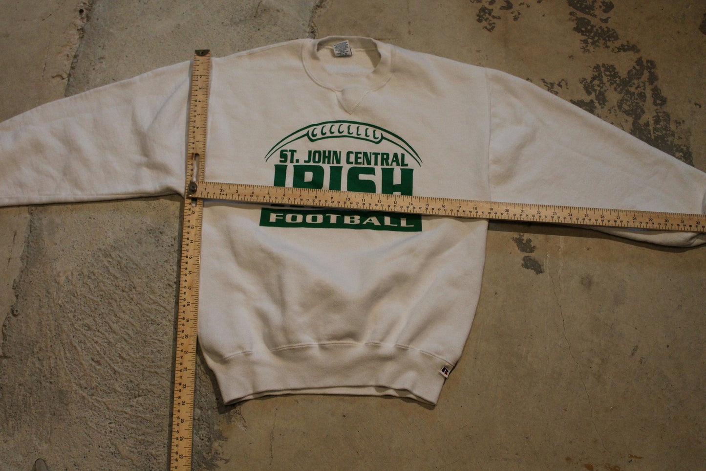 Vintage 1990s St John Central Irish Football Russell Athletics Crewneck Sweater  / 90s Crewneck / American Sportswear / Made In USA / BS1.4