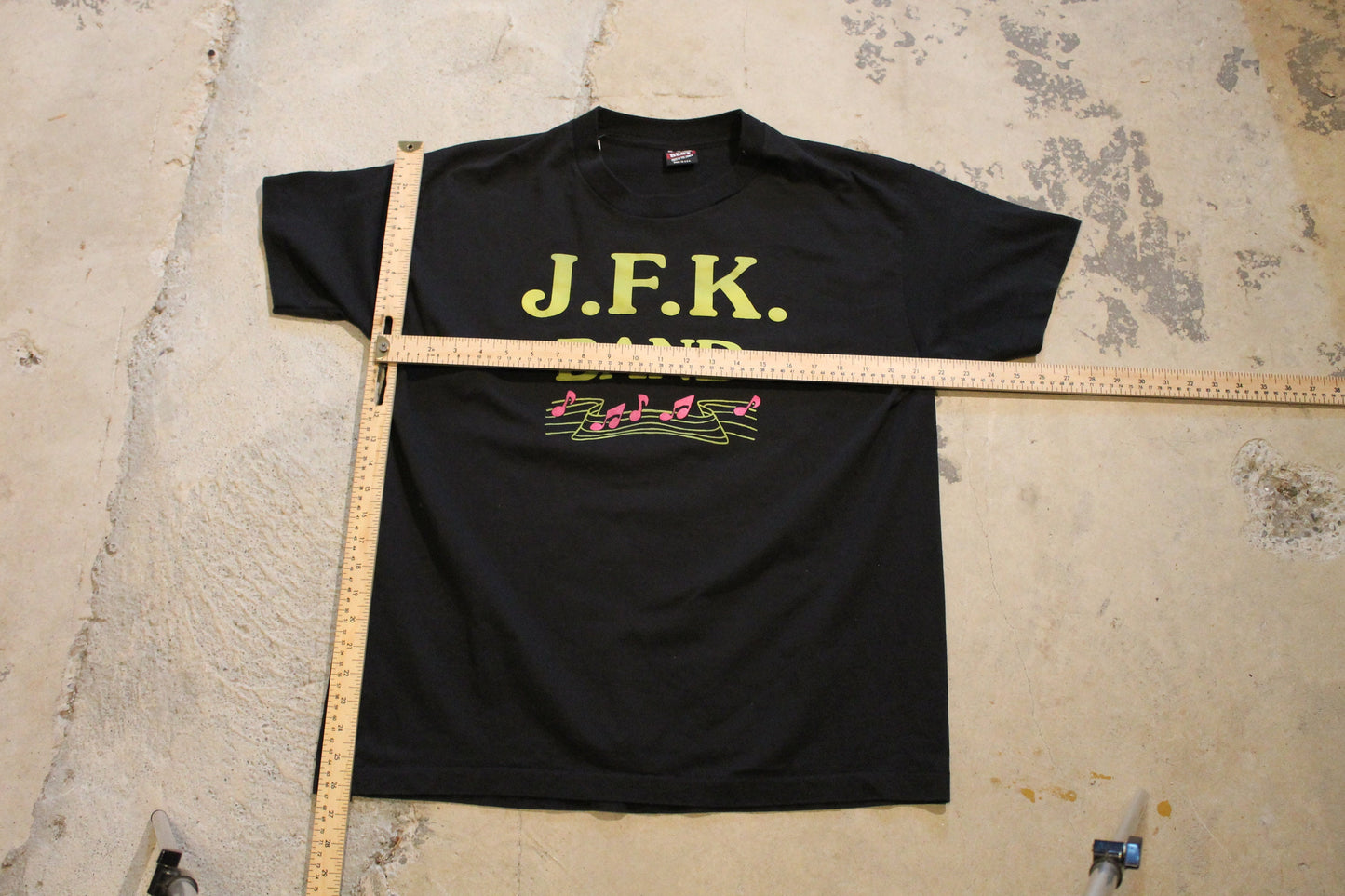 Vintage 1990s J.F.K Band T-Shirt / Music Note / Single Stitch / 80s / 90s / Streetwear Fashion / Made In USA