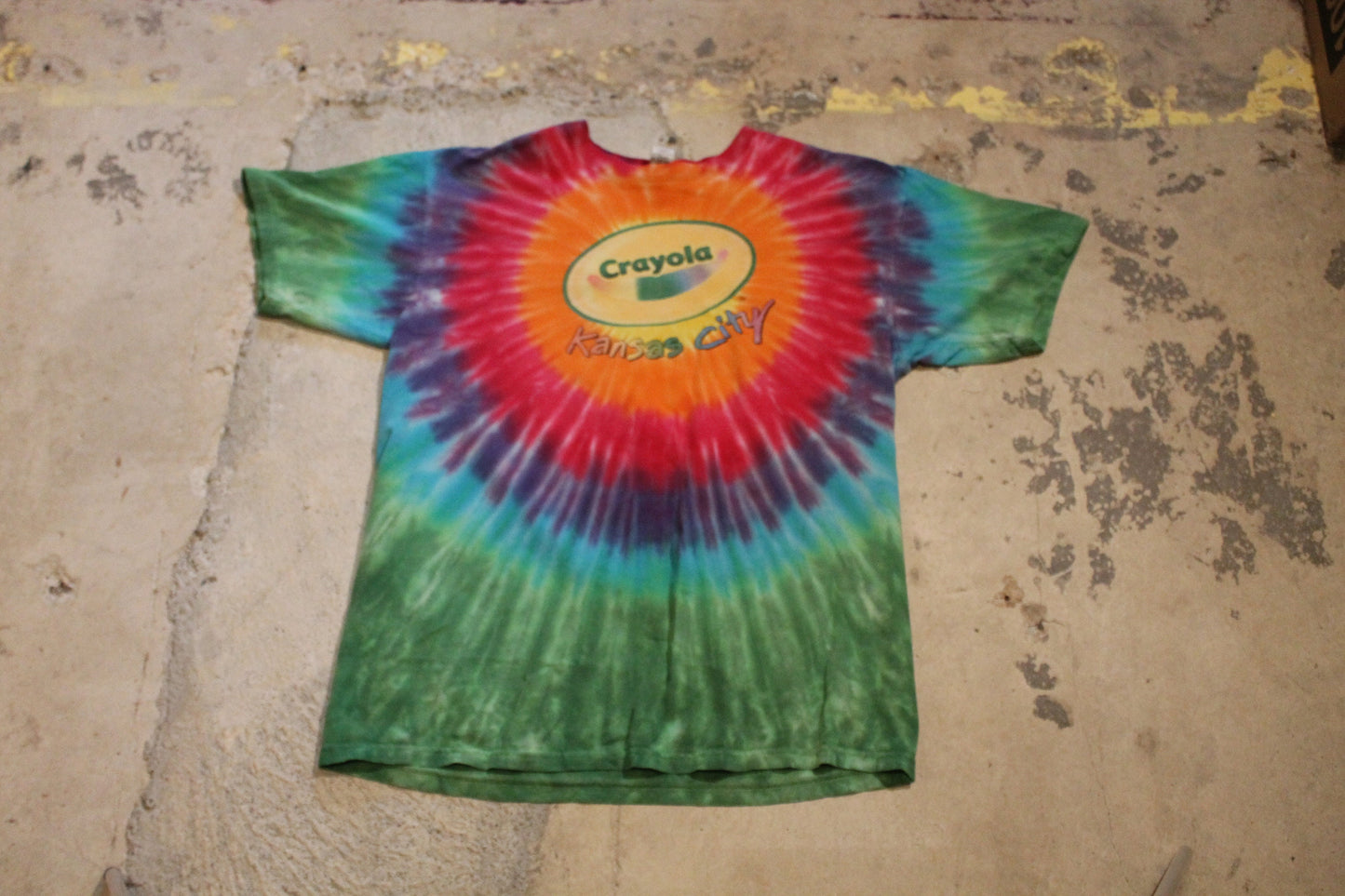 Vintage 1990s Crayola Kansas City Tie Dye T Shirt