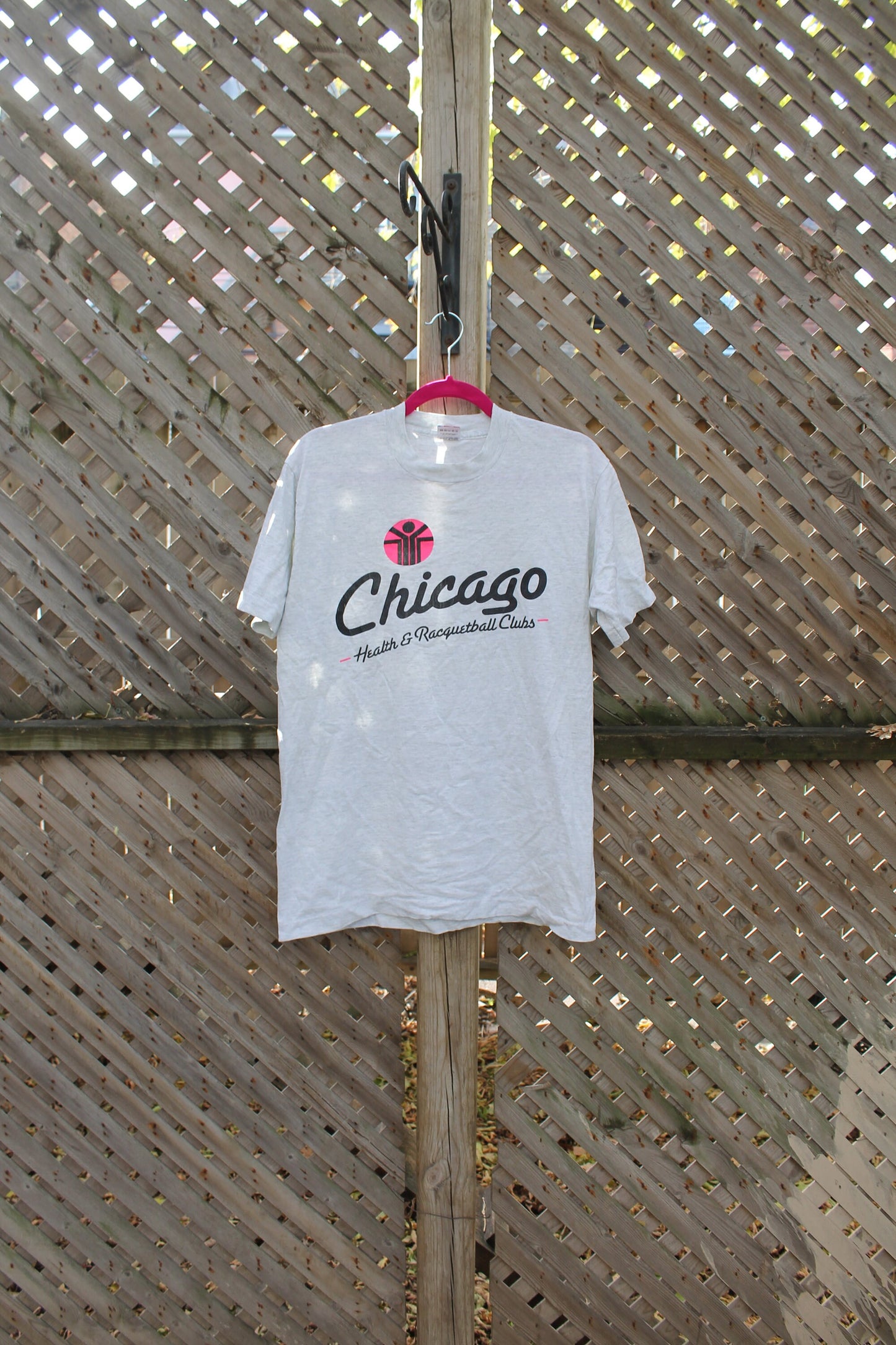 Vintage 1990s Chicago Health And Racquetball Club Graphic T Shirt /Sportswear / Streetwear / Made In USA / Single Stitch Tee