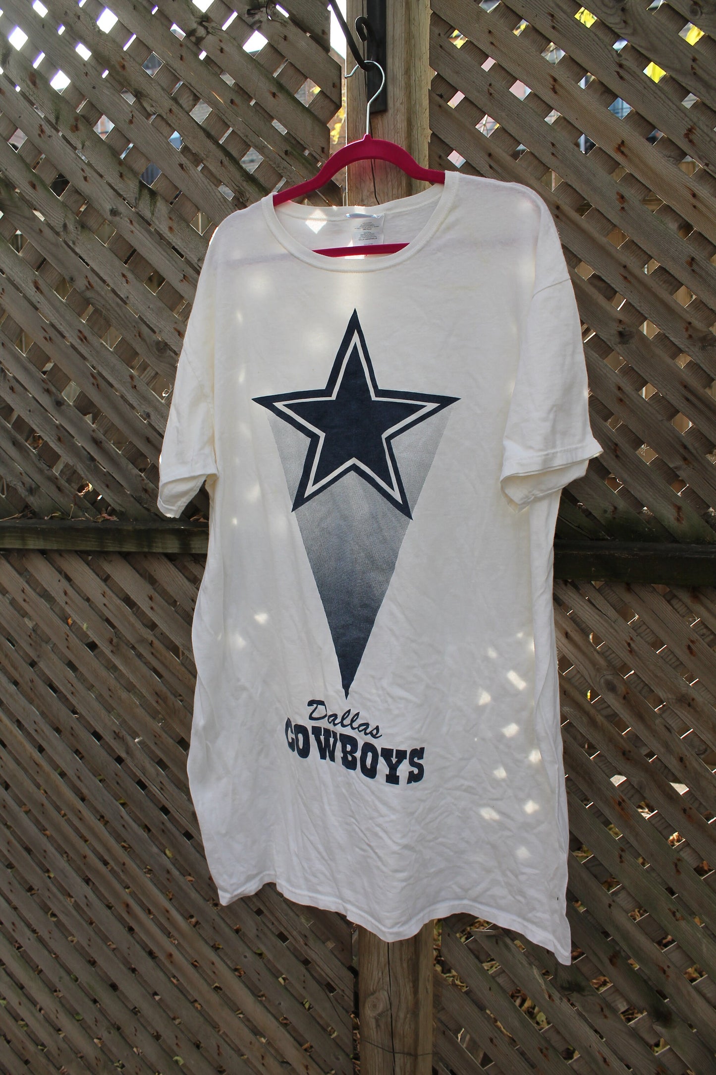 Vintage 1990s Dallas Cowboys NFL Graphic Pajama T Shirt / American Football / Nightgown , Nightshirt / Sportswear / 90s / Streetwear