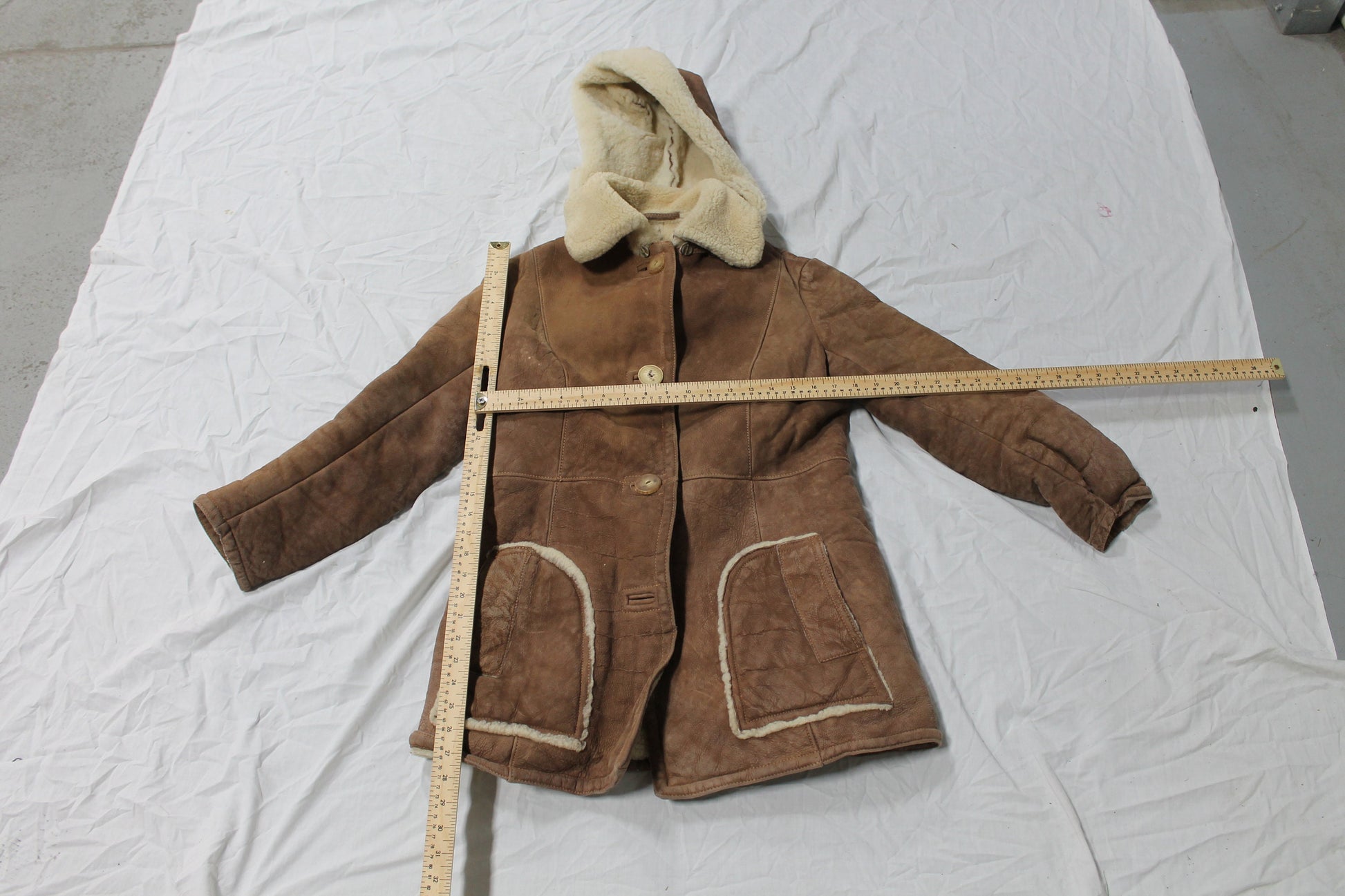 Vintage 1960s Shearling Long Coat